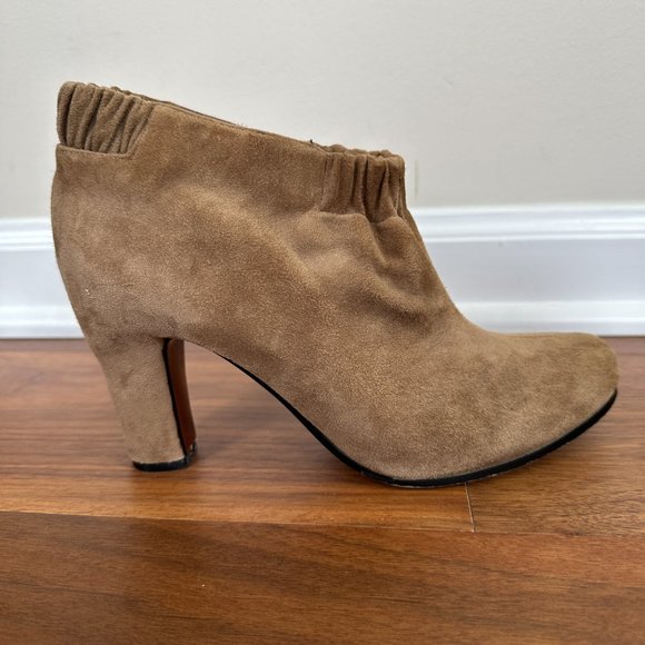 Sam Edelman Simone Booties Brown Suede Elastic Ankle Boots Women's 7.5 M - Picture 2 of 12
